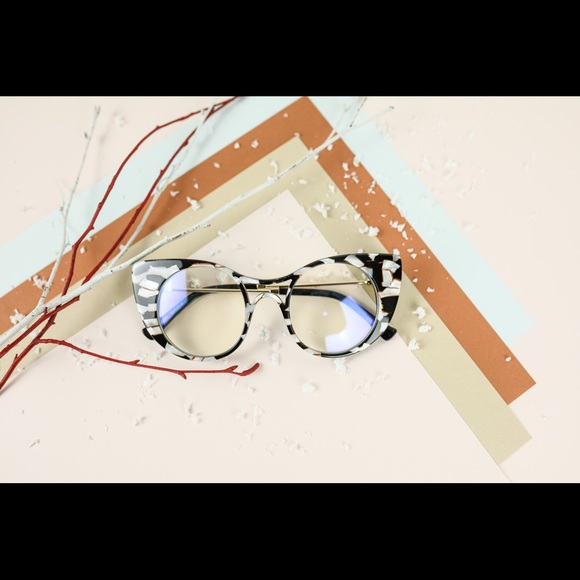 Acetate Cateye Glasses with Blue Light Filtering lenses by Khandie Woo - Picture 3 of 6